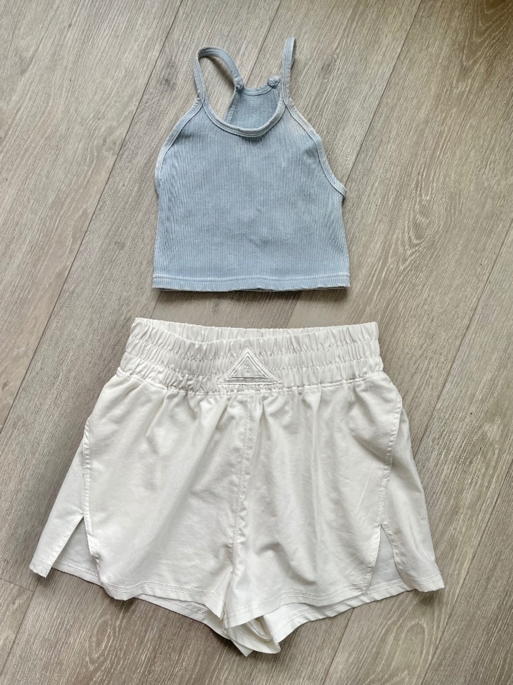 Free people tank and shorts workout set